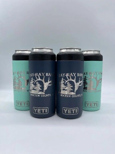 YETI Rambler 12oz SLIM Colster Can Cooler with personalization – Fox Creek  Engraving and Gifts