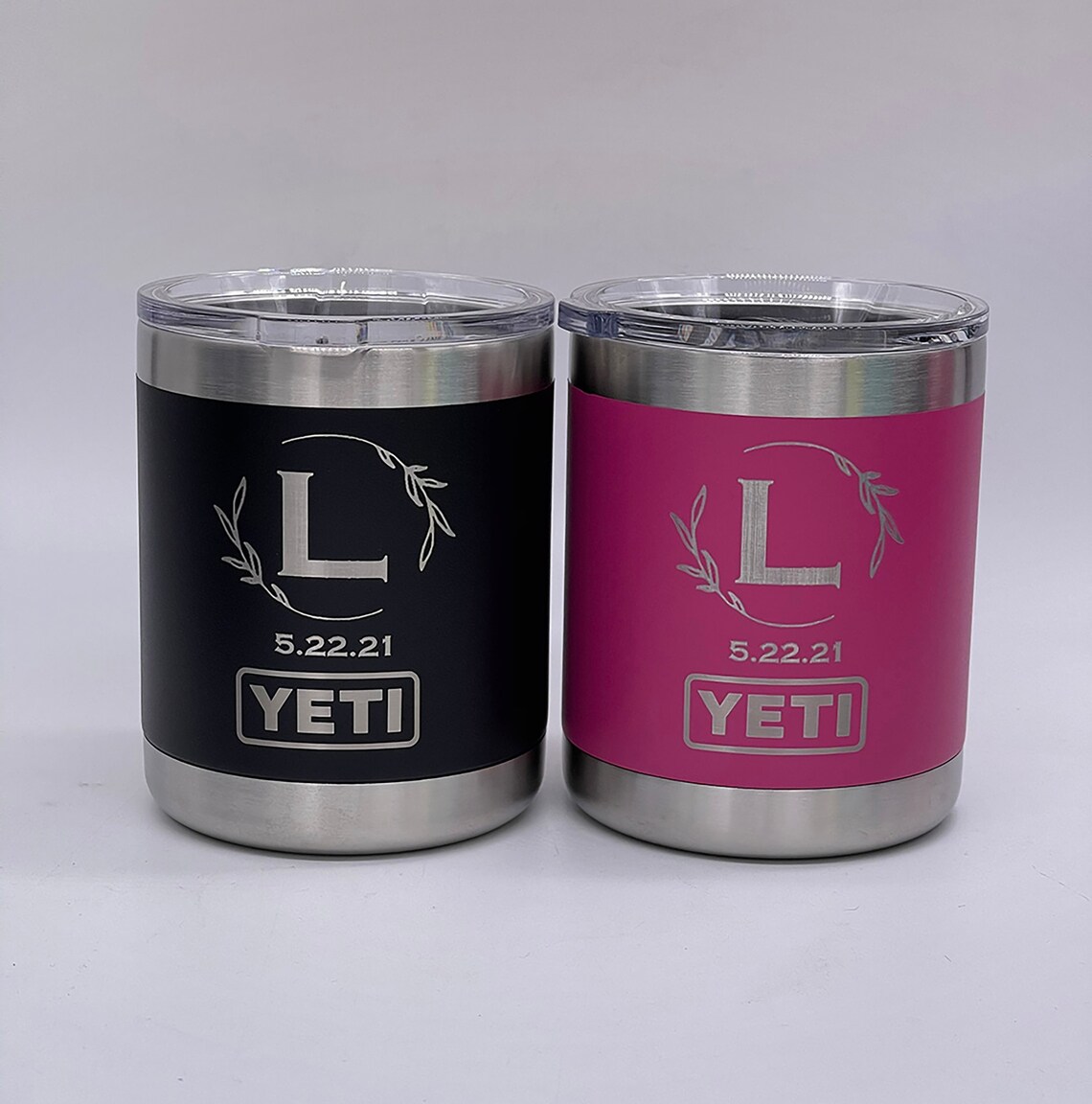 Wedding Gift Yeti Wine Engraved Cup Prickly Pear Pink Etsy