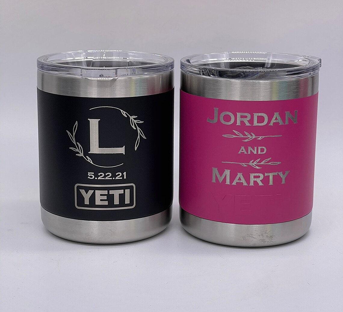 Wedding Gift Yeti Wine Engraved Cup Prickly Pear Pink Etsy