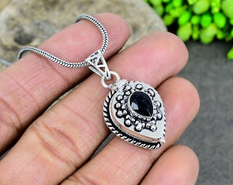 Secret Locket Pendent-Sapphire 925 Sterling Silver Locket Pendent-Locket Pendent-Secret Message Pendent-Pill Box Pendent-Silver Pendant