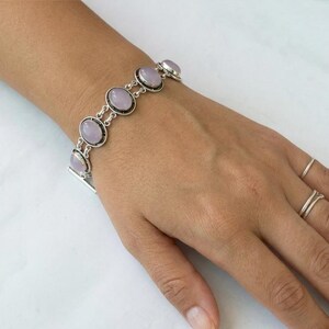 Handmade Black Onyx 925 Sterling Silver Adjustable Bracelet