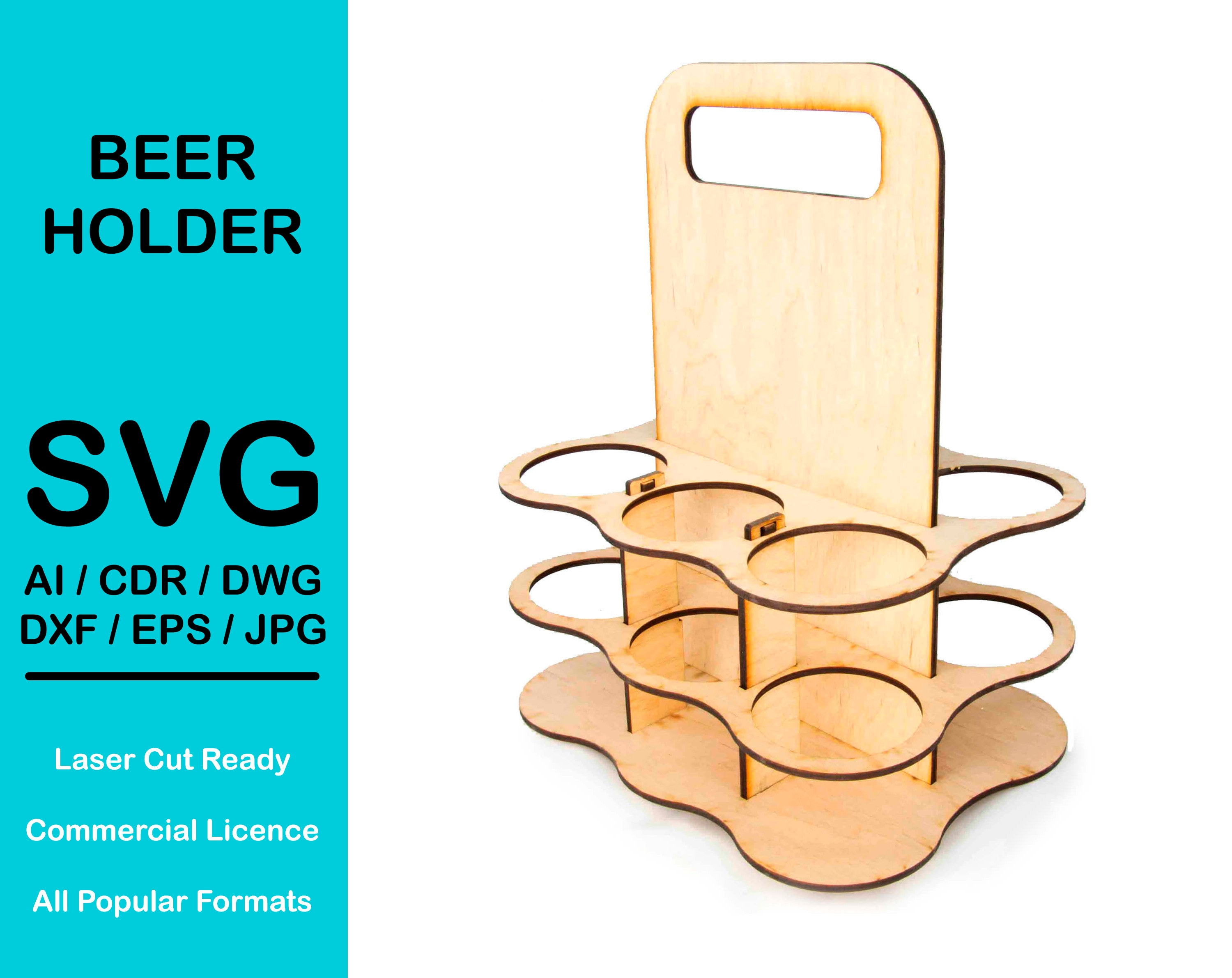Beer Bottle Box Beer Can Holder Laser Cut Ready svg archivo Etsy España