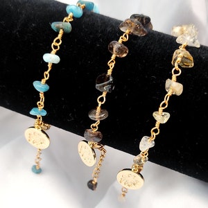 Gold Charm Crystal Bracelet, Crystal Bracelet for Women, Adjustable Bracelet, Anniversary Gift ,Gold Plated BraceletLong Lasting Color image 10