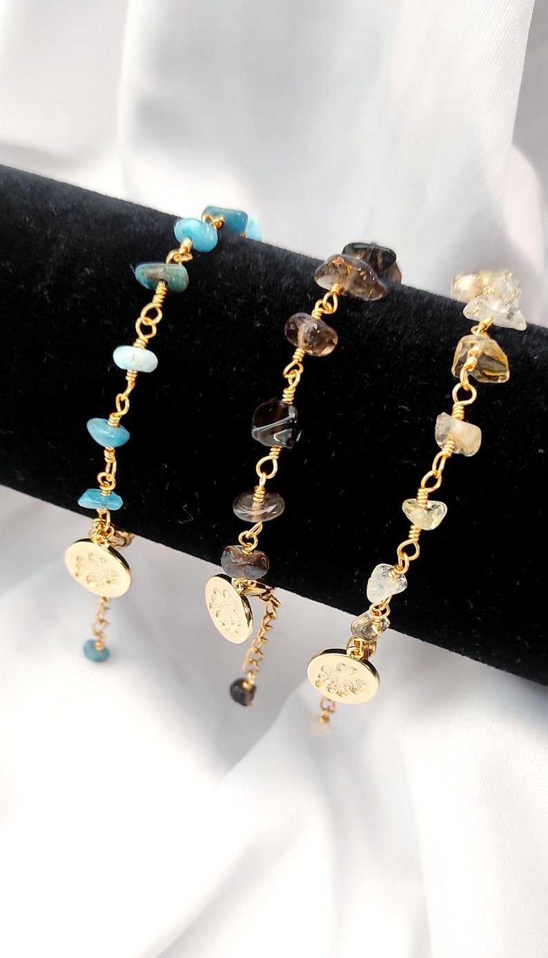 Gold Charm Crystal Bracelet, Crystal Bracelet for Women, Adjustable Bracelet, Anniversary Gift ,Gold Plated BraceletLong Lasting Color image 10