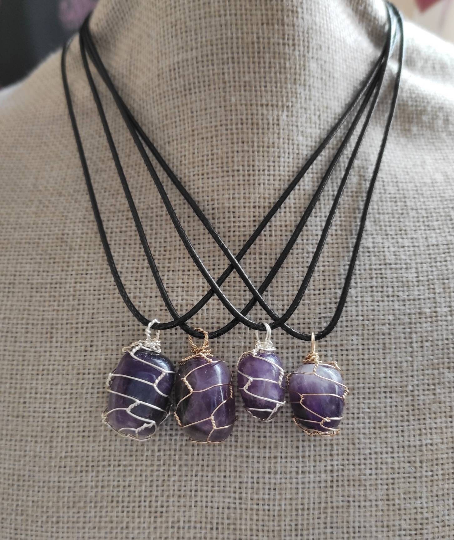 Crystal Necklaces for Women Healing Crystal Necklace Wire Etsy Australia