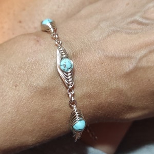 Helling Crystal Bracelet, Wire Wrap Gemstone Bracelet for Women, Adjustable Bracelet, Gift for Her image 4