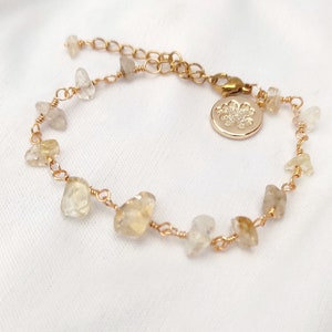 Gold Charm Crystal Bracelet, Crystal Bracelet for Women, Adjustable Bracelet, Anniversary Gift ,Gold Plated BraceletLong Lasting Color image 4