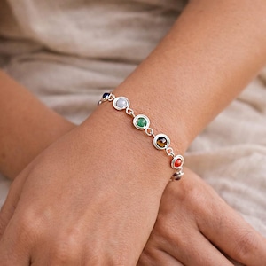Zeven chakra-armband goud of zilver, verstelbare schakelarmband voor spirituele sieraden voor vrouwen