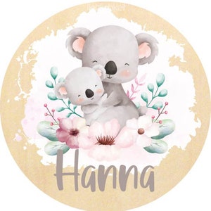 Türschild - Koala - fürs Kinderzimmer aus Holz - personalisiert