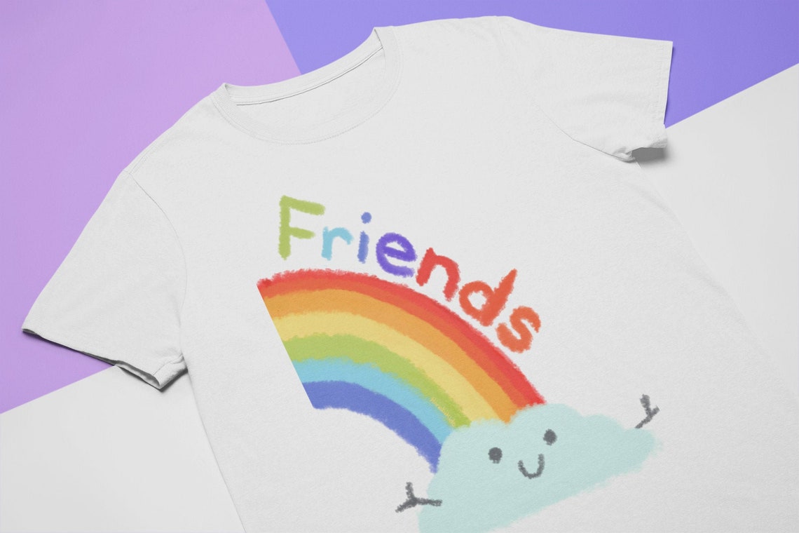 Happy Rainbow Best Friends Toddler TShirt Etsy