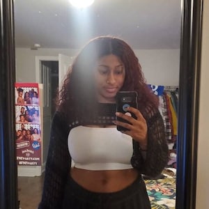 Black Super Crop Top Shrug