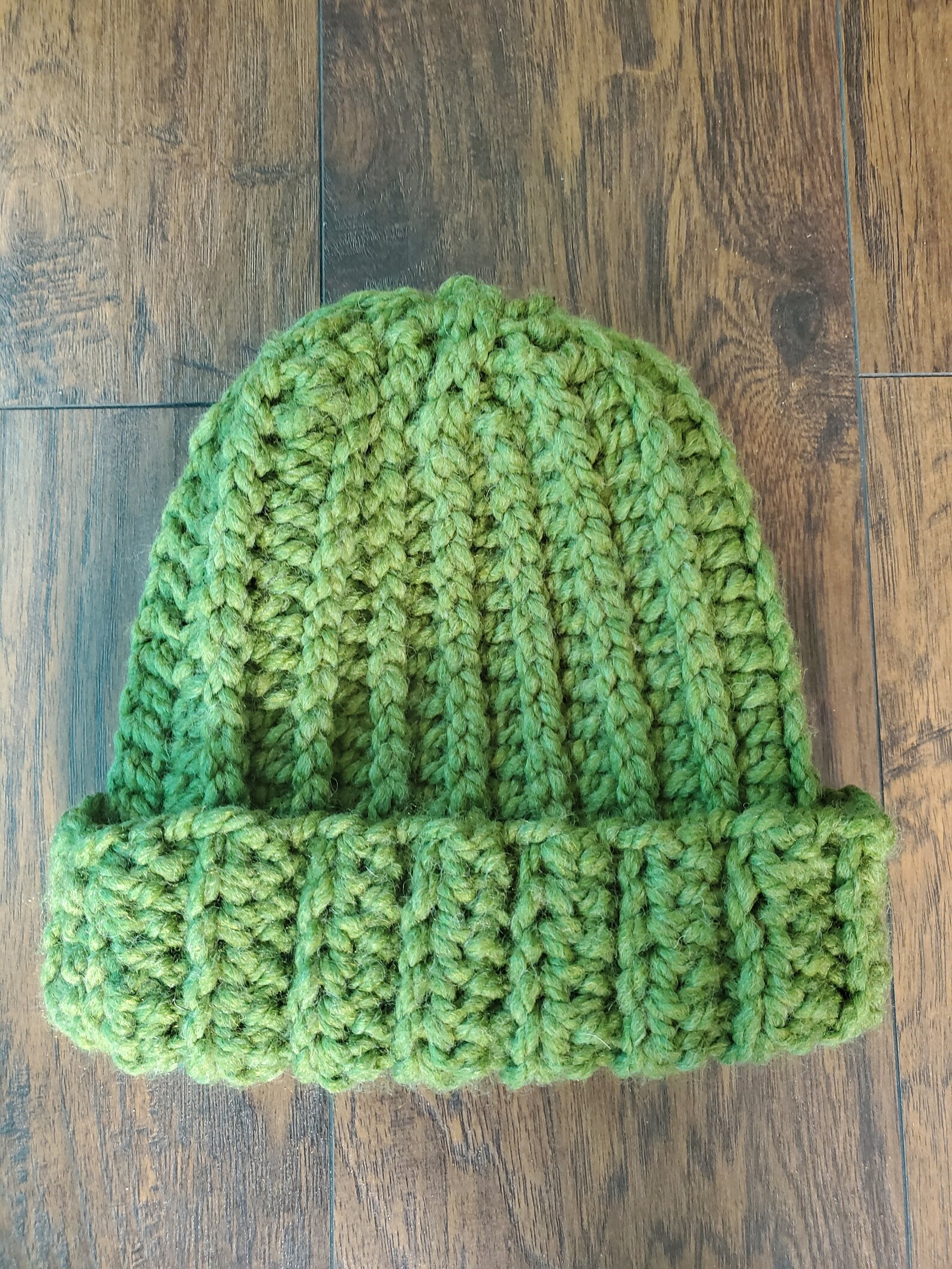 Green handmade Chunky Knit Beanie, £22.66