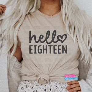 18th Birthday SVG, Hello Eighteen SVG, Birthday Girl svg, Birthday Svg, Birthday Squad, Birthday Squad, Birthday, Cricut, Silhouette Cut Files