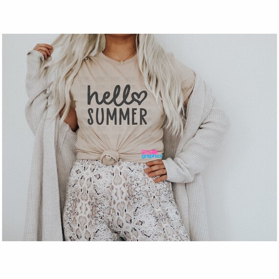 Hello Summer Svg, Hello Summer Png, Summer Svg, Cricut, Silhouette Cut Files, Instant Download