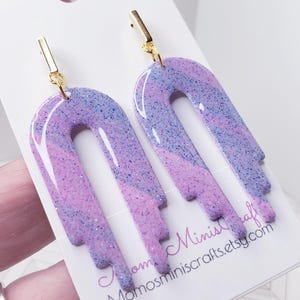 Handgemachte Ohrringe, Polymerclay Ohrringe, Geometrische Form Ohrringe, Nette Geschenkidee