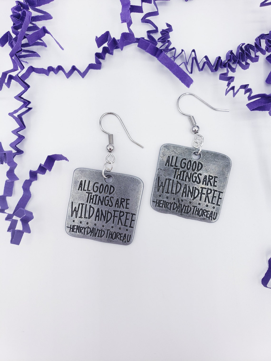 Quote Dangle Earrings Dangly Earrings Gifts for her Cute Etsy