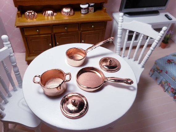 Miniature Cookware for 1/12 Scale Dollhouse Kitchen Accessories