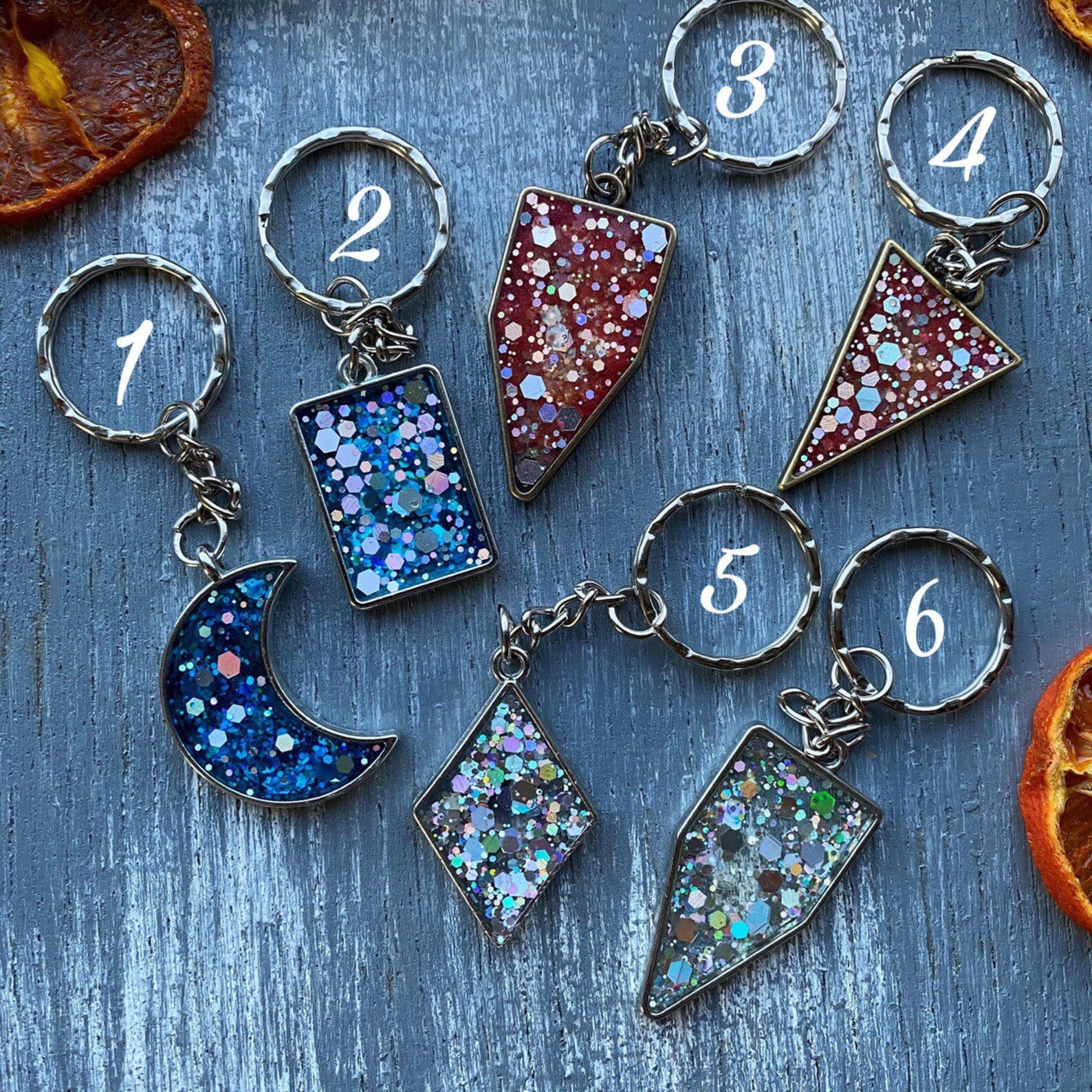 Epoxy Resin Keyrings Acrylic Keychain Epoxy Crystal Etsy UK