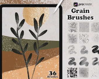 Procreate Brushes - Grain Texture Kit - Stippling, Splatters, Terrazzo, Stone, Shaders -