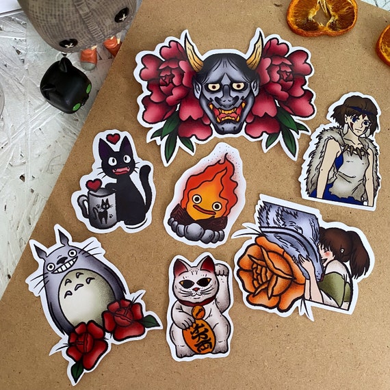 studio ghibli sticker pack vinyl stickers anime kawaii etsy