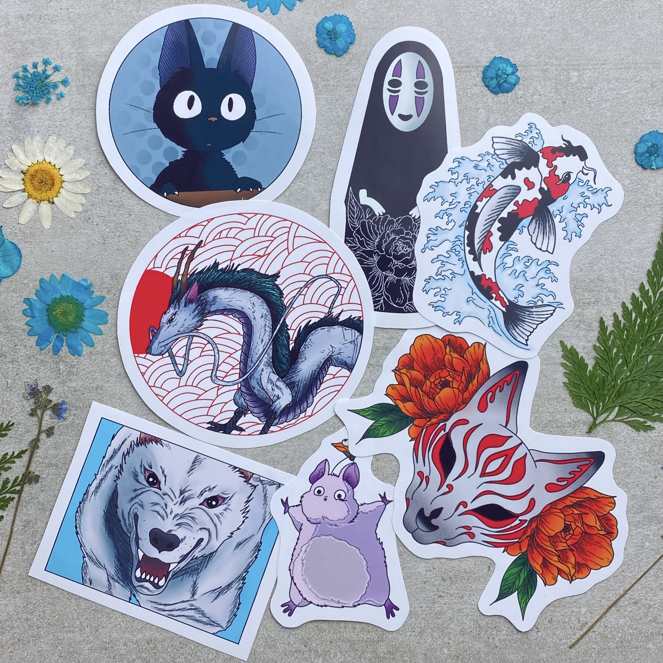 studio ghibli sticker pack vinyl stickers anime kawaii etsy canada