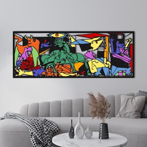 Guernica Pablo Picasso Metal Wall Art, Cubic Metal Painting Artwork, Unique Abstract Modern Home Decor, Art Lovers Gift, Colorful Wall Sign