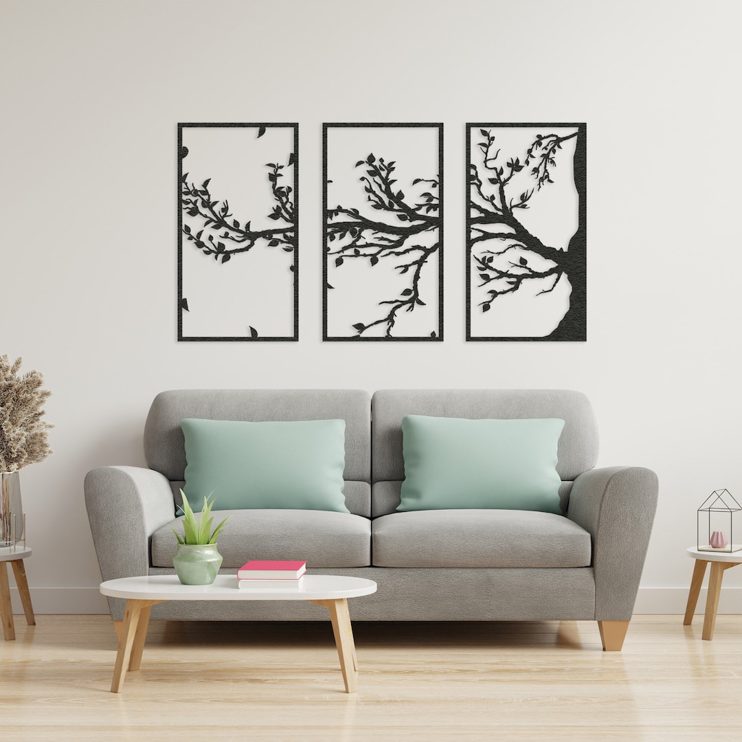 Metal Wall Decor 3 Piece Metal Wall Art Tree Of Life Wall Etsy Metal Wall Decor 3 Piece Metal Wall Art Tree Of Life Wall Etsy