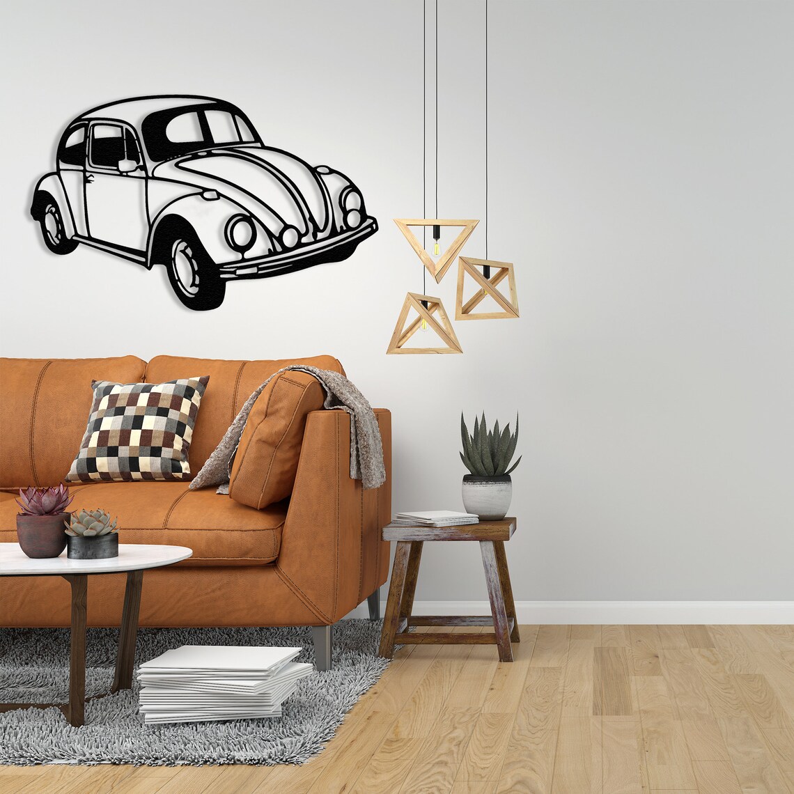 Beetle Metal Wall Decor Retro Car Metal Wall Art Volkswagen Etsy