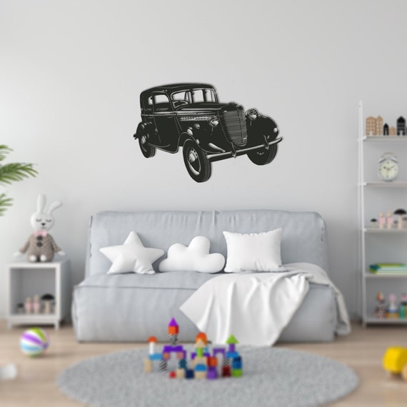 Retro Car Metal Wall Decor Automobile Metal Wall Art | Etsy