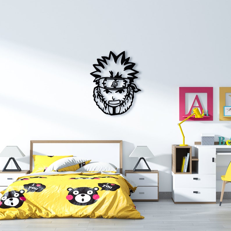 Naruto Metal Wall Art Anime Metal Wall Decor Bedroom Decor Etsy