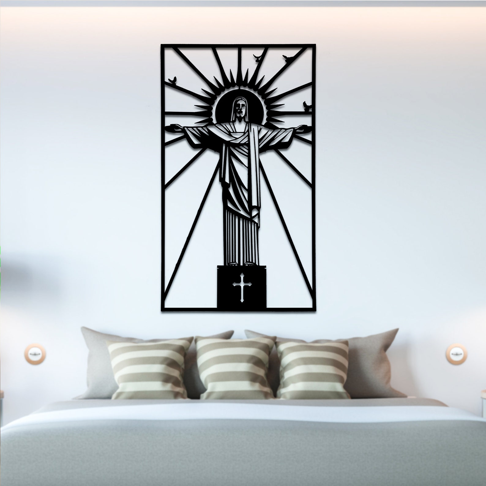 Jesus Metal Wall Art Religious Wall Decor Christ the Etsy