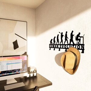 Hat Rack Meme Human Evolution Metal Wall Coat Rack: Meme Art Hat Hanger - Etsy