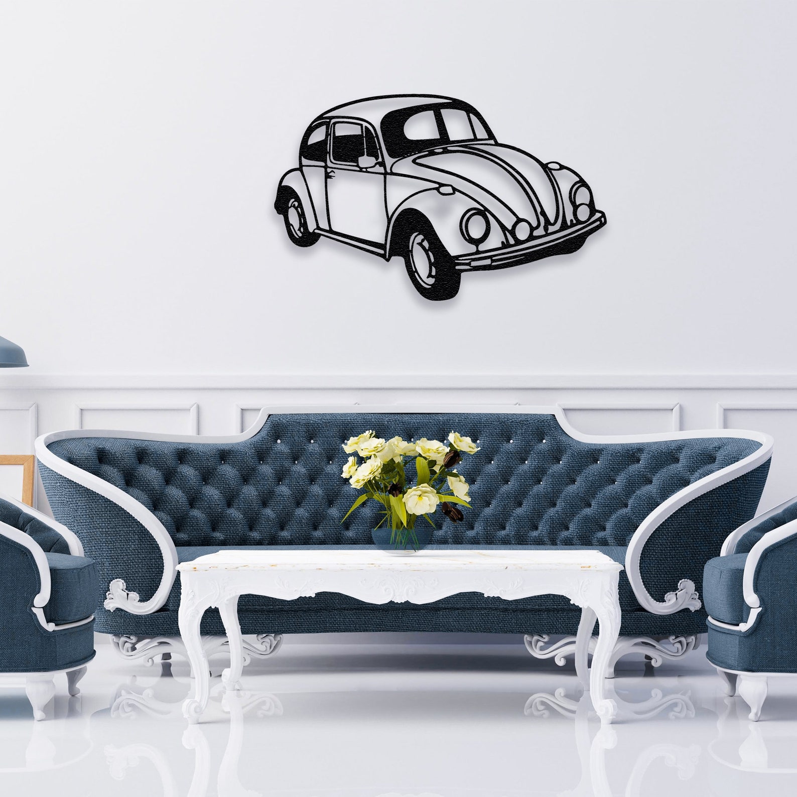 Beetle Metal Wall Decor Retro Car Metal Wall Art Volkswagen Etsy