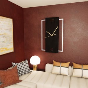 metal wall clock,
wooden clock,
rectangle clock,
living room decor,
home and living,
maple wall clock,
minimalist design,
unique home design,
bedroom decor,
geometric wall sign,
silent wall clock,
christmas gift,
walnut wall clock,