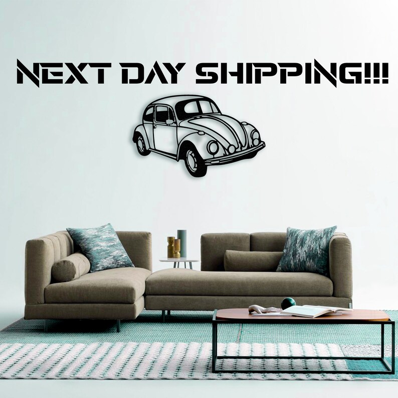 Beetle Metal Wall Decor Retro Car Metal Wall Art Volkswagen Etsy