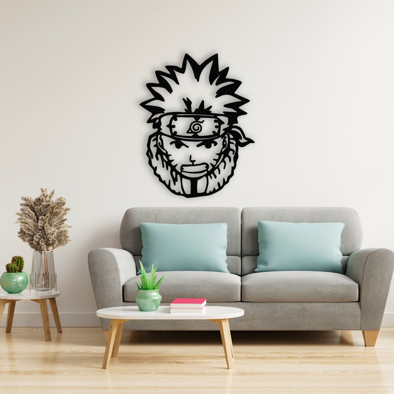 Naruto Metal Wall Art Anime Metal Wall Decor Bedroom Decor Etsy