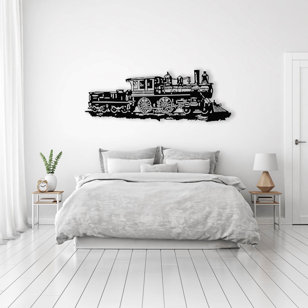 Train Metal Wall Decor Retro Metal Wall Decor Metal Wall Etsy