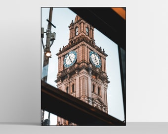 Melbourne Town Hall Uhr | Digitales Poster