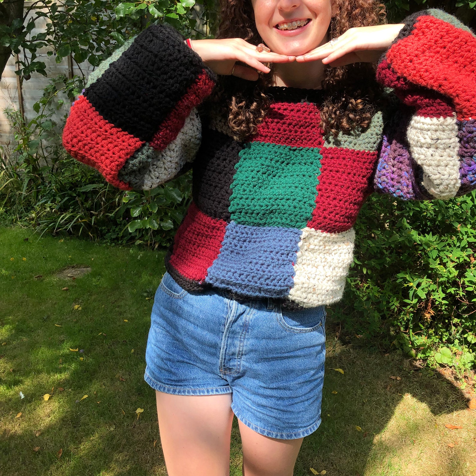 Handmade Crochet Patchwork Jumper Etsy UK