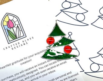 Evergreen Tree Stained Glass Pattern Digital Download Glass Patterns by ...