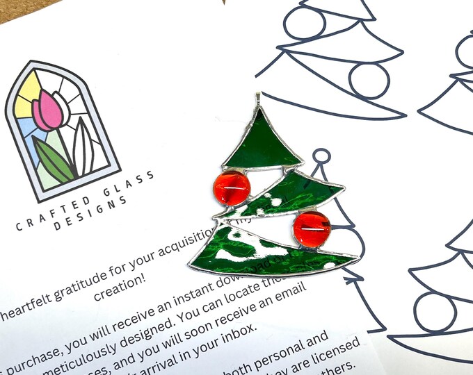Windy Tree Stained Glass Pattern PDF Digital File - Etsy Canada