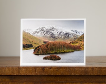Landscape photography greetings card: Harter Fell and Haweswater, Lake District