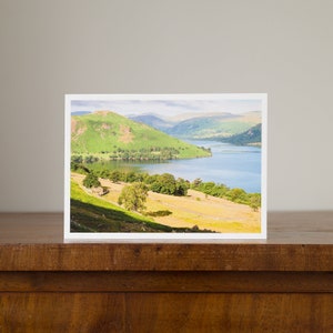Landscape photography greetings card: Ullswater and Hallin Fell, Lake District image 1