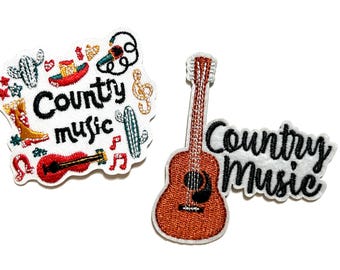 Country Music - Embroidered Iron on patches