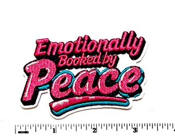 Emotionally Booked by Peace patch - Embroidered Iron on patch