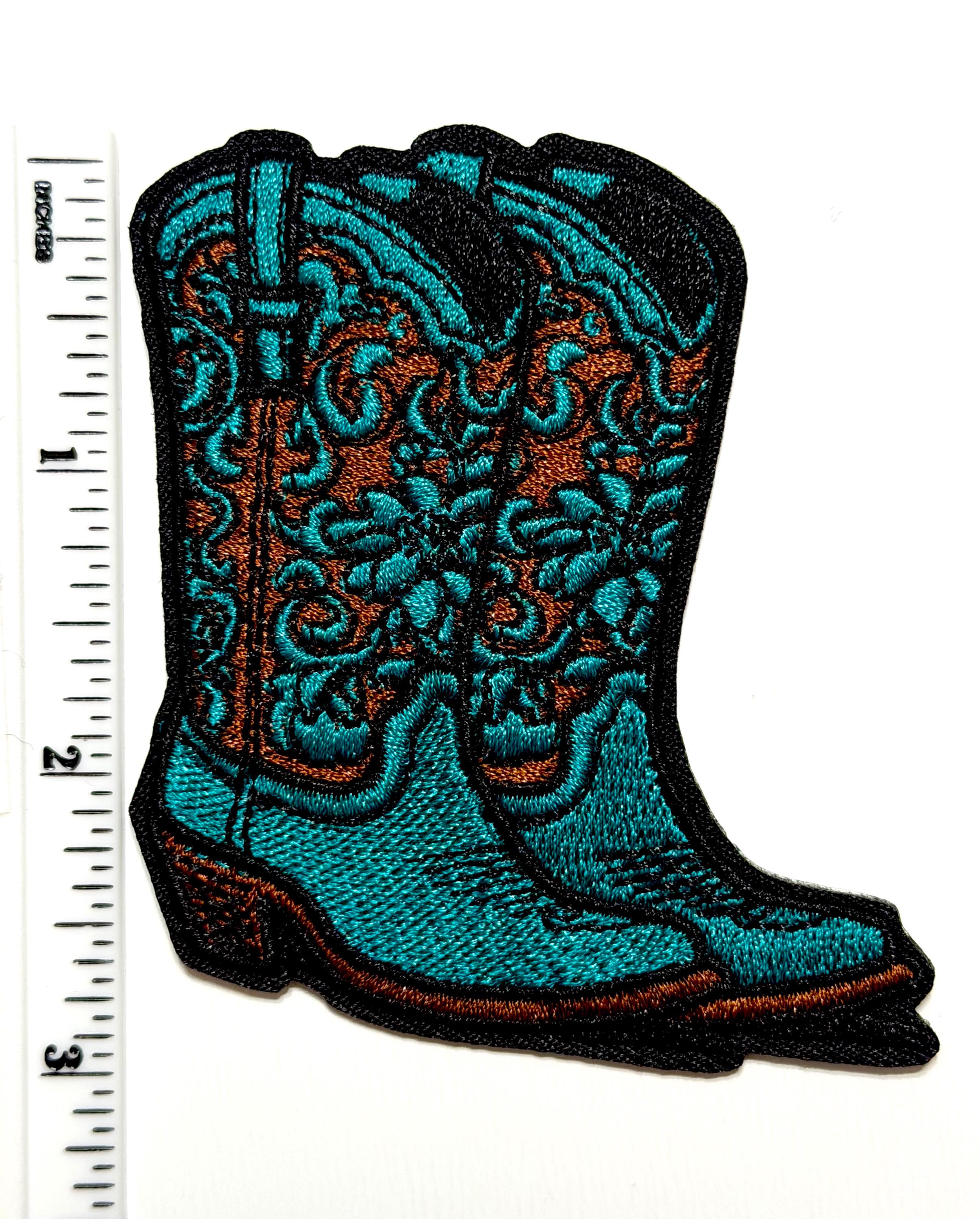 Cowgirl Boots Patches - Embroidered DIY Iron on Patch - Etsy