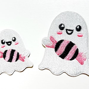Cute Halloween ghost - Embroidered Iron on patches