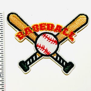 Baseball bats - Embroidered Iron on patch
