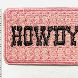 Howdy - Embroidered Iron on patch