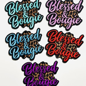Parches Blessed and Bougie en varios colores para elegir - Parches bordados para planchar